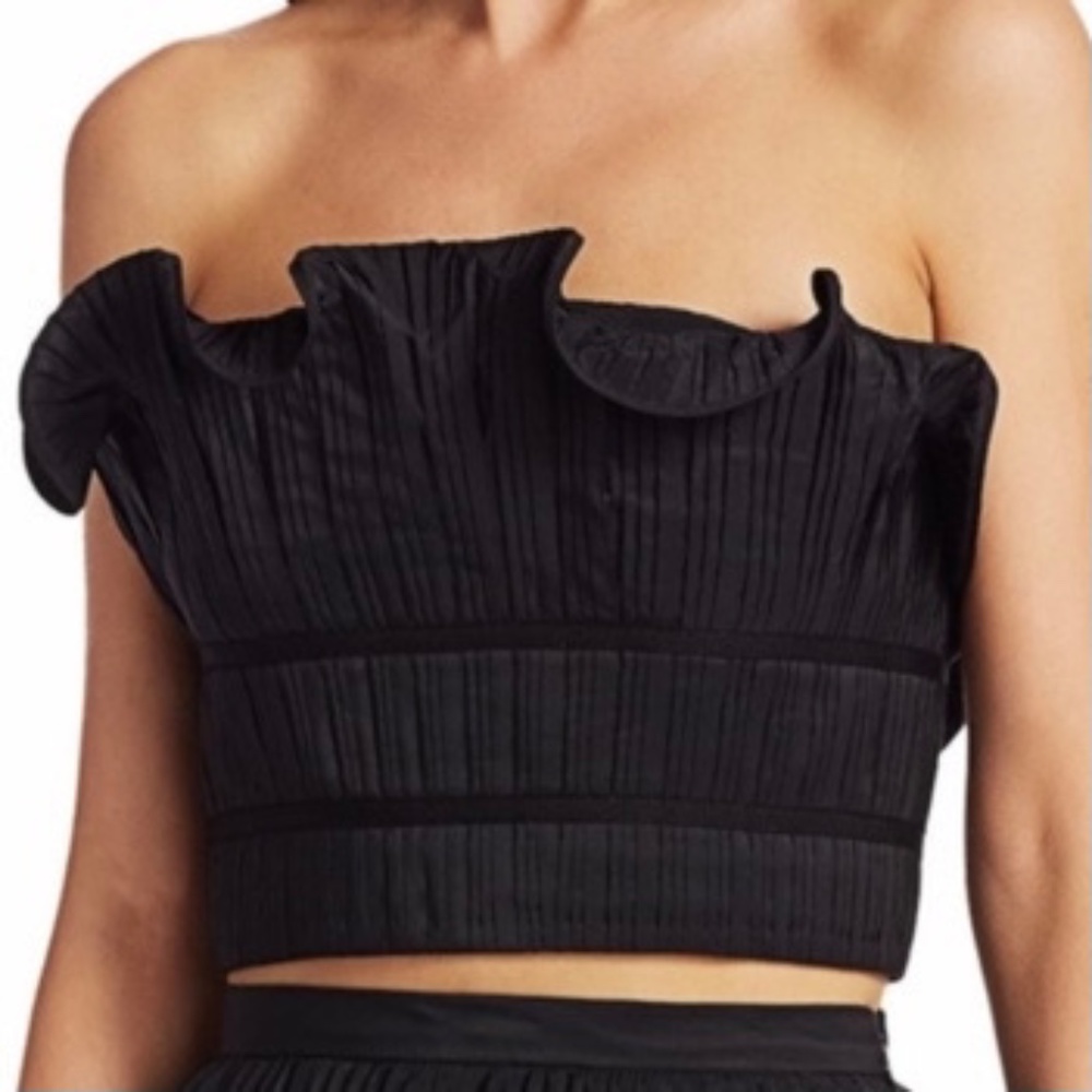 Amur Oriel Ruffled Crop Top S - Picture 7 of 11